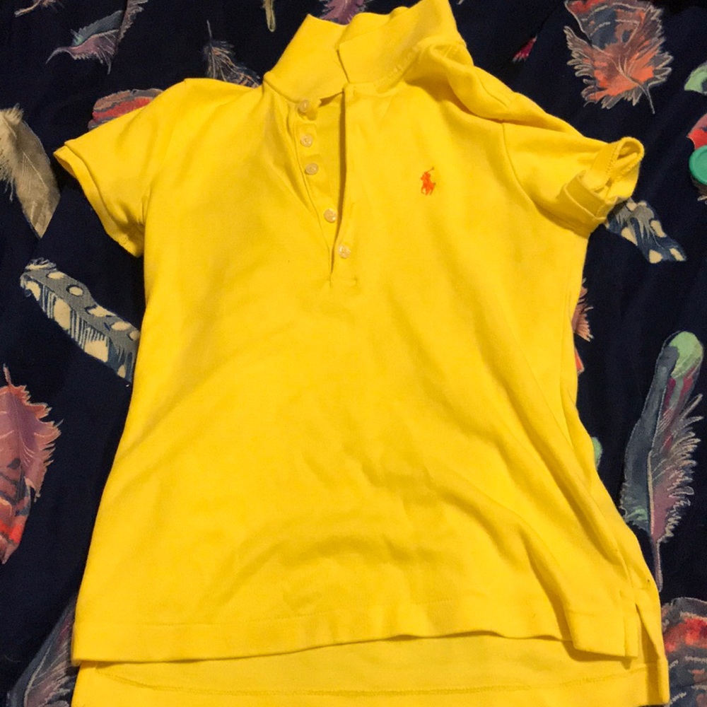 Yellow polo shirt